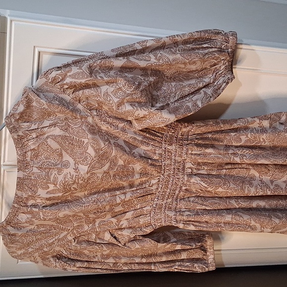 New! Anthropologie Patrons Of Peace Boho Maxi Dress In Sandstone - Picture 6 of 8